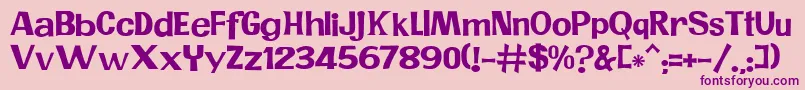 JMH PR Font – Purple Fonts on Pink Background