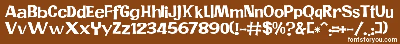 JMH PR Font – White Fonts on Brown Background