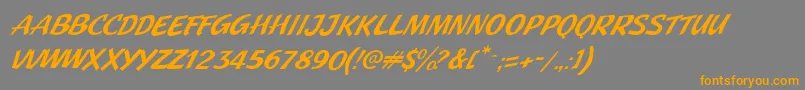 JMH Pulp Paperback Italic Font – Orange Fonts on Gray Background
