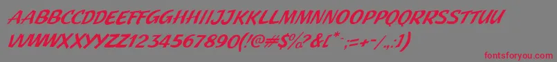 JMH Pulp Paperback Italic Font – Red Fonts on Gray Background