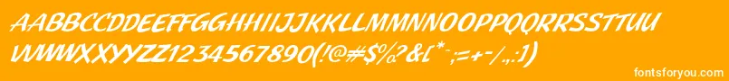 JMH Pulp Paperback Italic Font – White Fonts on Orange Background
