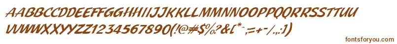 Fonte JMH Pulp Paperback Italic – fontes marrons em um fundo branco