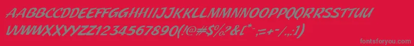 JMH Pulp Paperback Italic Font – Gray Fonts on Red Background