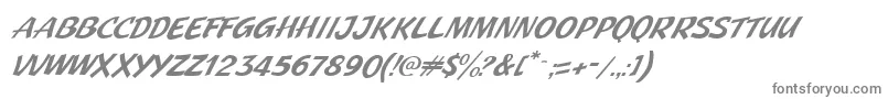 フォントJMH Pulp Paperback Italic – 白い背景に灰色の文字