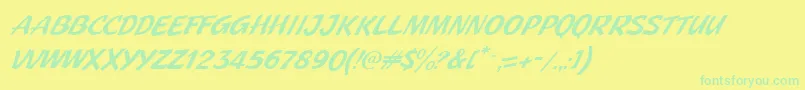 JMH Pulp Paperback Italic Font – Green Fonts on Yellow Background