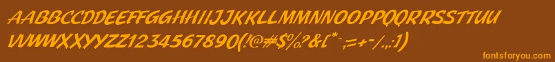 JMH Pulp Paperback Italic Font – Orange Fonts on Brown Background