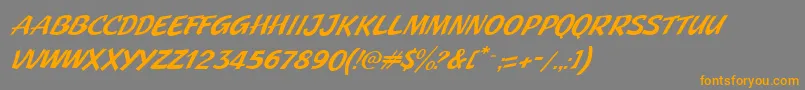 JMH Pulp Paperback Italic-Schriftart – Orangefarbene Schriften auf grauem Hintergrund