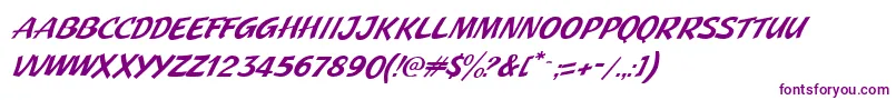 JMH Pulp Paperback Italic Font – Purple Fonts on White Background