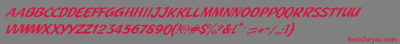 JMH Pulp Paperback Italic Font – Red Fonts on Gray Background