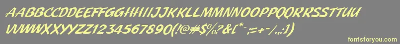 JMH Pulp Paperback Italic-Schriftart – Gelbe Schriften auf grauem Hintergrund