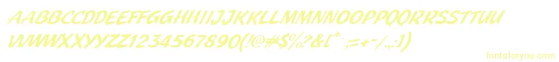 Шрифт JMH Pulp Paperback Italic – жёлтые шрифты