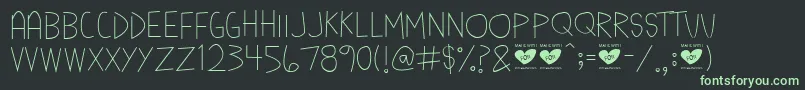 Шрифт MyapapayaRegular – зелёные шрифты на чёрном фоне