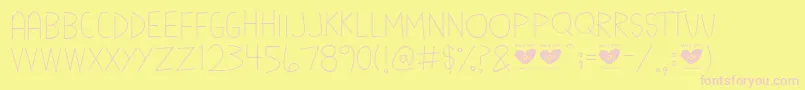 MyapapayaRegular Font – Pink Fonts on Yellow Background