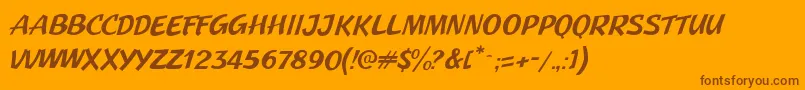 JMH Pulp Paperback Font – Brown Fonts on Orange Background