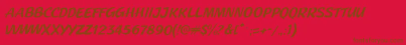 JMH Pulp Paperback Font – Brown Fonts on Red Background