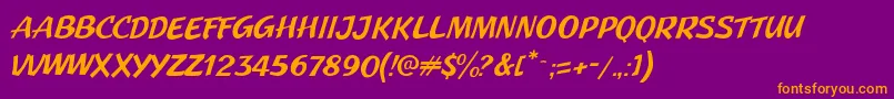 JMH Pulp Paperback Font – Orange Fonts on Purple Background