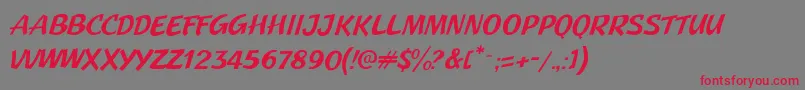 JMH Pulp Paperback Font – Red Fonts on Gray Background