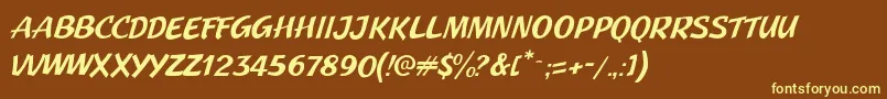 JMH Pulp Paperback Font – Yellow Fonts on Brown Background