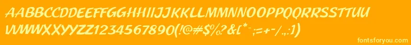 JMH Pulp Paperback Font – Yellow Fonts on Orange Background