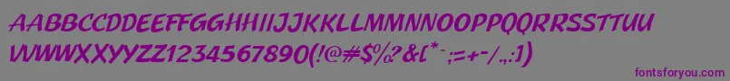 Шрифт JMH Pulp Paperback – фиолетовые шрифты на сером фоне