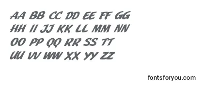 Überblick über die Schriftart JMH Pulp PaperbackBold Italic