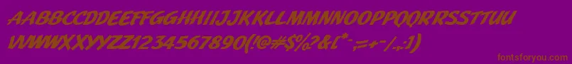 JMH Pulp PaperbackBold Italic Font – Brown Fonts on Purple Background