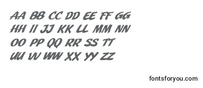 Schriftart JMH Pulp PaperbackBold Italic