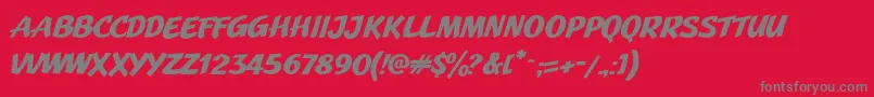 JMH Pulp PaperbackBold Font – Gray Fonts on Red Background