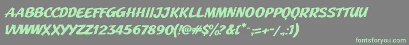 JMH Pulp PaperbackBold Font – Green Fonts on Gray Background