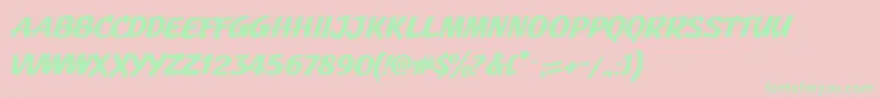 JMH Pulp PaperbackBold Font – Green Fonts on Pink Background