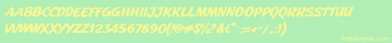 JMH Pulp PaperbackBold Font – Yellow Fonts on Green Background