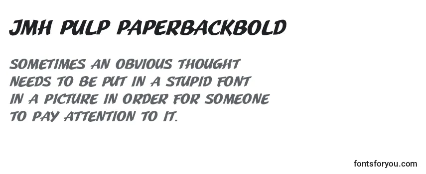 Шрифт JMH Pulp PaperbackBold