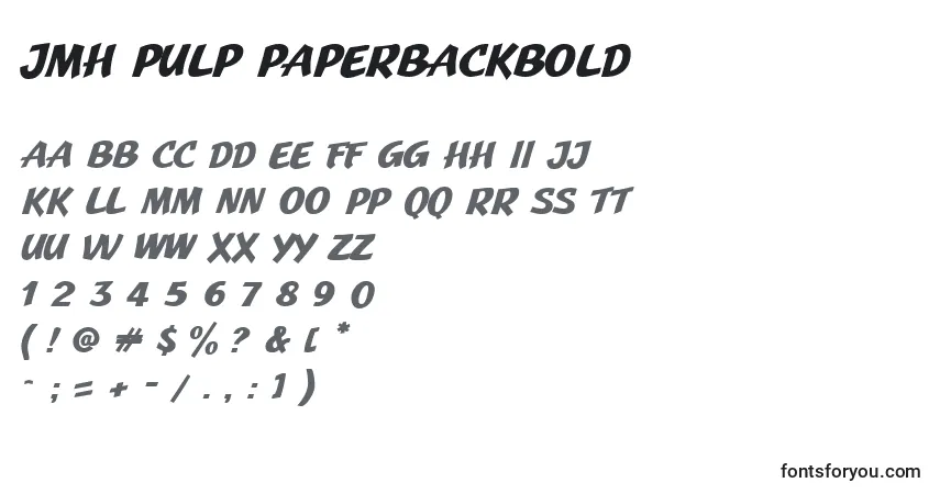 Fuente JMH Pulp PaperbackBold (130935) - alfabeto, números, caracteres especiales