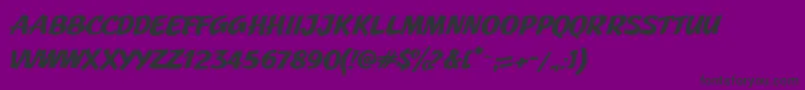 JMH Pulp PaperbackBold-Schriftart – Schwarze Schriften auf violettem Hintergrund