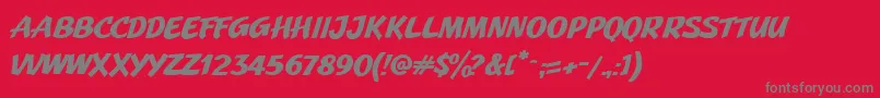 JMH Pulp PaperbackBold Font – Gray Fonts on Red Background