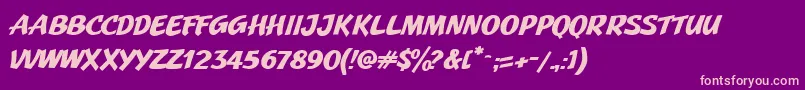 JMH Pulp PaperbackBold Font – Pink Fonts on Purple Background