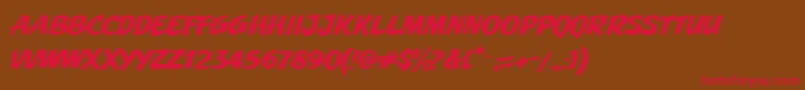 JMH Pulp PaperbackBold Font – Red Fonts on Brown Background