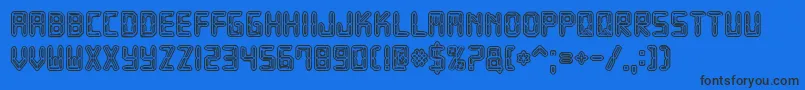 JMH Robotus Font – Black Fonts on Blue Background