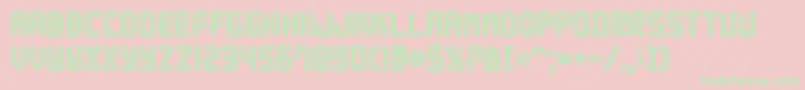 JMH Robotus Font – Green Fonts on Pink Background