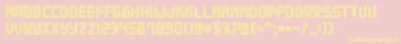 JMH Robotus Font – Yellow Fonts on Pink Background