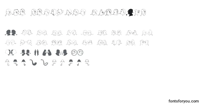 Schriftart JMH SHERLOCK DINGBATS – Alphabet, Zahlen, spezielle Symbole