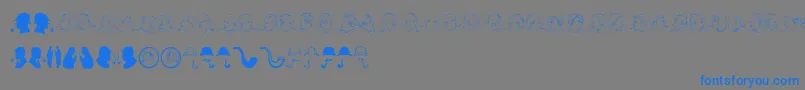JMH SHERLOCK DINGBATS Font – Blue Fonts on Gray Background
