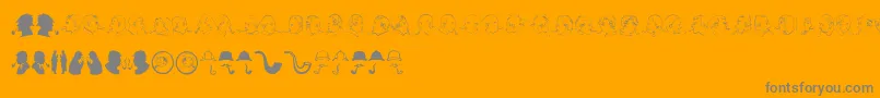 JMH SHERLOCK DINGBATS-Schriftart – Graue Schriften auf orangefarbenem Hintergrund