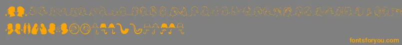 JMH SHERLOCK DINGBATS Font – Orange Fonts on Gray Background