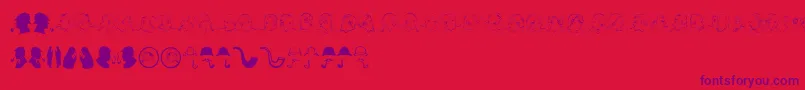 JMH SHERLOCK DINGBATS Font – Purple Fonts on Red Background