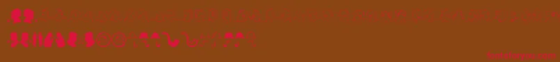 JMH SHERLOCK DINGBATS Font – Red Fonts on Brown Background