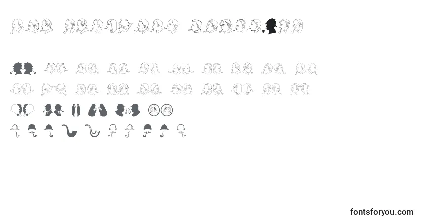 Schriftart JMH SHERLOCK DINGBATS (130939) – Alphabet, Zahlen, spezielle Symbole