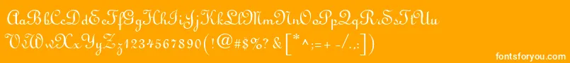 LatriciaRegular Font – White Fonts on Orange Background