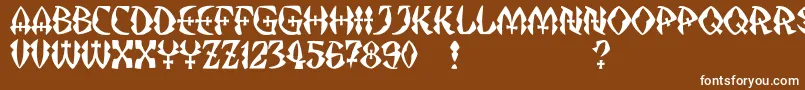 JMH Strigoi II Font – White Fonts on Brown Background