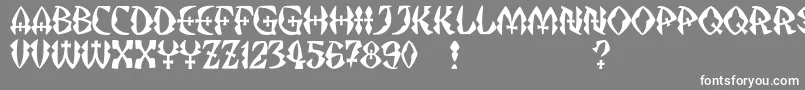 JMH Strigoi II Font – White Fonts on Gray Background